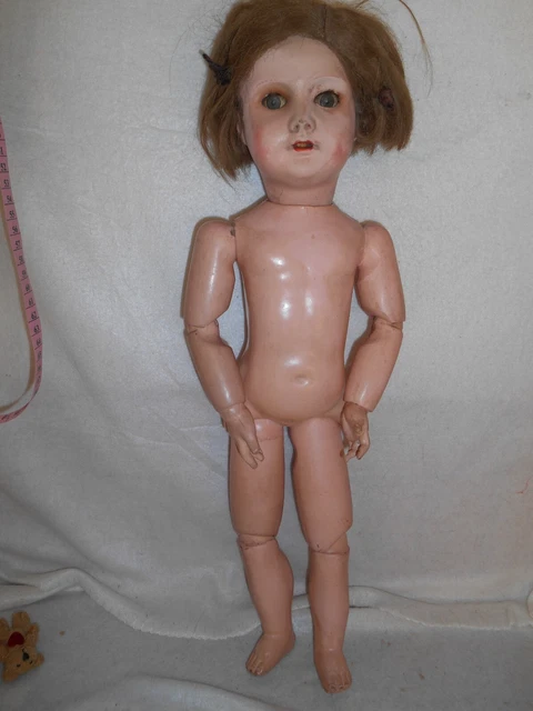 Poupée Ancienne Articulée – Yeux Dormeurs – État D’origine