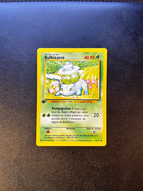 CARTE POKEMON BULBIZARRE 44/102 Set de Base Edition 1 PSA PCA NM/Mint ...