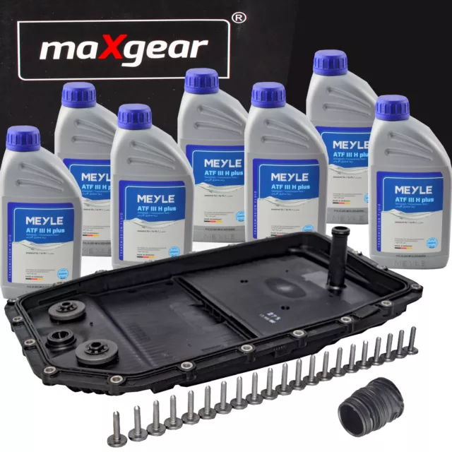 MAXGEAR Ölwanne + 7L MEYLE Öl für BMW Automatikgetriebe 6HP26-32 inkl. Stecker