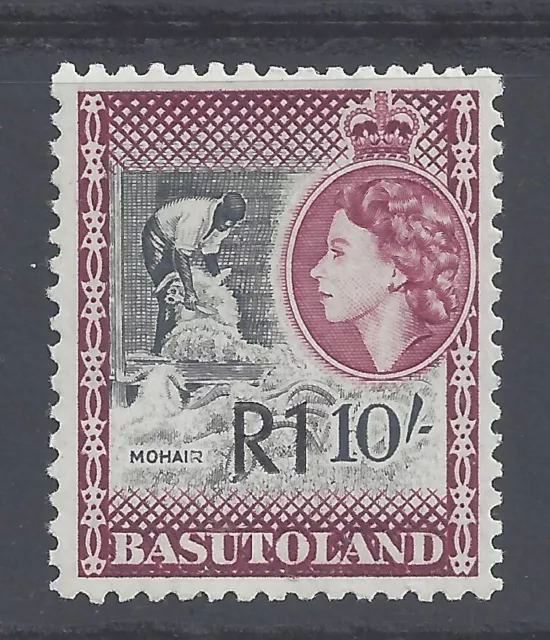 BASUTOLAND QEII  1961 1r. on 10s. TYPE Ii  MINT NEVER HINGED  SG 68a