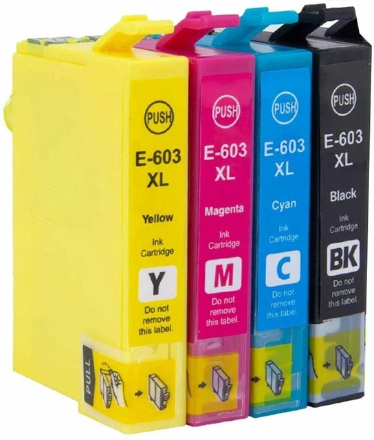 KIT 4 Cartucce 603XL Compatibili per Stampante EPSON WF-2840DWF WF-2830DWF