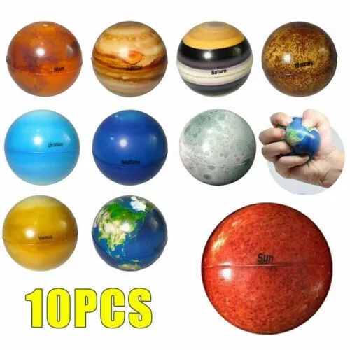 Planets for Kids Solar System Toys, Fun Party Favors Solar Planet Balls  Toys for 2 3 4 Year Old Boys,10 Pcs 