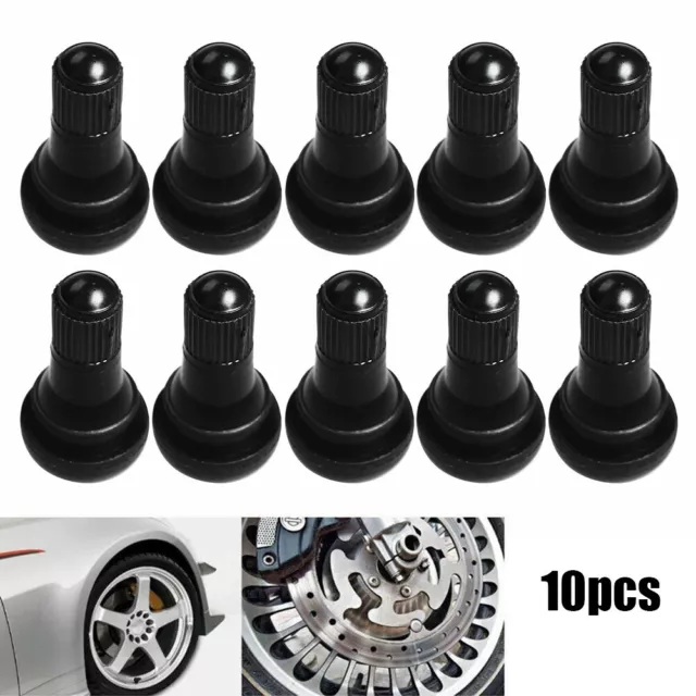 10pcs  Durable TR412 Stubby Tire Valve Stems For ATV Lawn Mower Etc