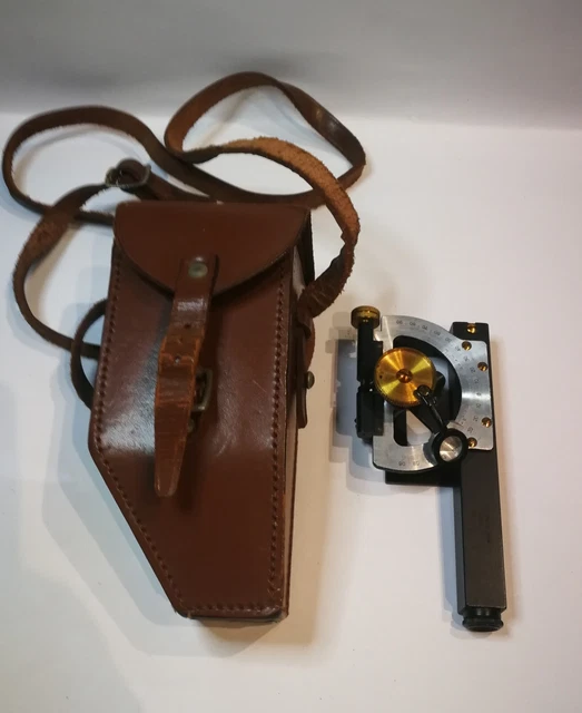 J. H. Steward Ltd London Gun-Level Sight ~ Inclinometer-Clinometer & Case Vtg.
