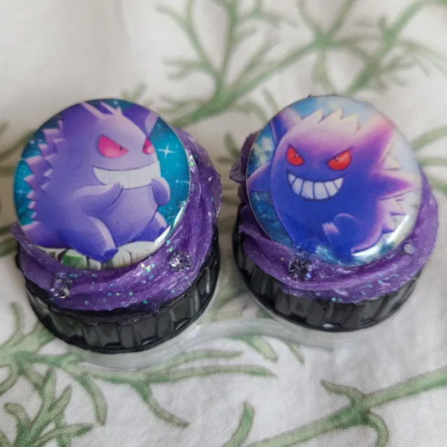 Gengar Ghost Pokémon Purple and Black Decoden Contact Lense Case