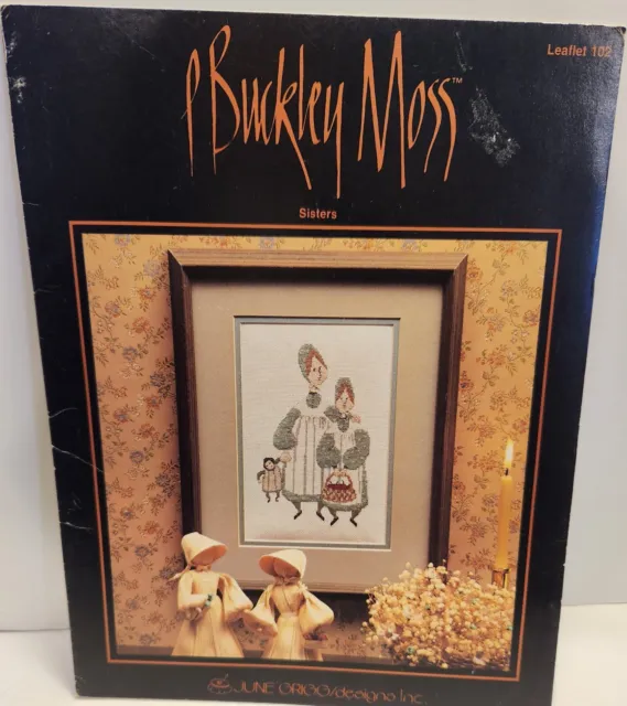 P Buckley Moss SISTERS Cross Stitch Chart 134 June Grigg Designs Retired