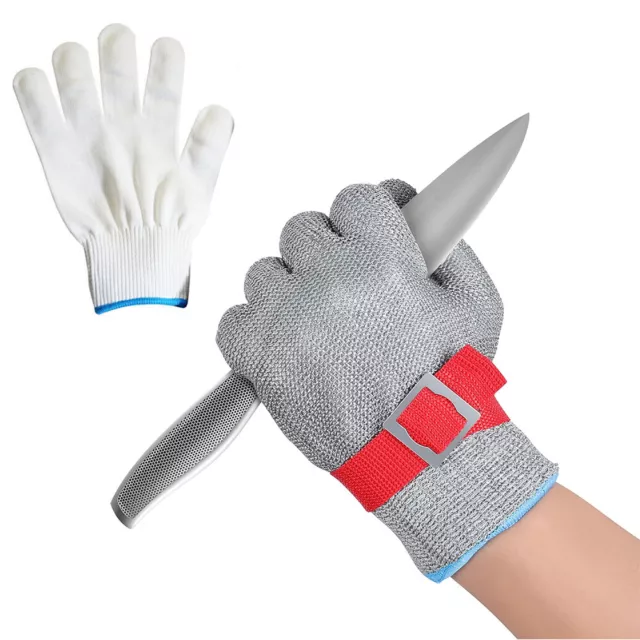 Cut Proof Stab Resistant Glove Stainless Steel Metal Mesh Butcher Safety Gloves