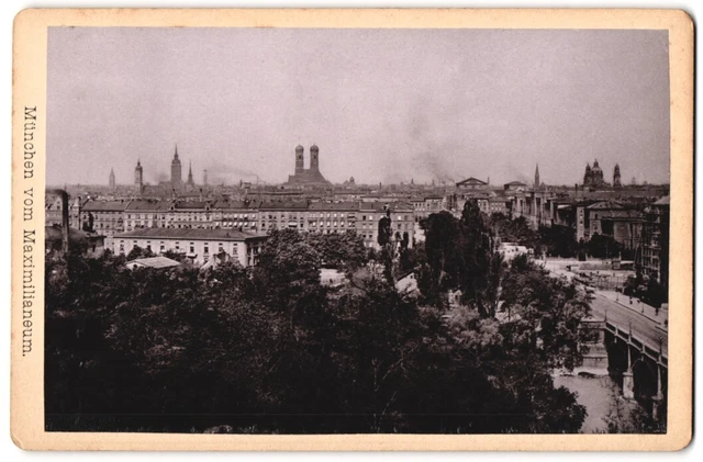 Fotografie Ferd. Finsterlin, München, Ansicht München, Stadtansicht vom Maximil