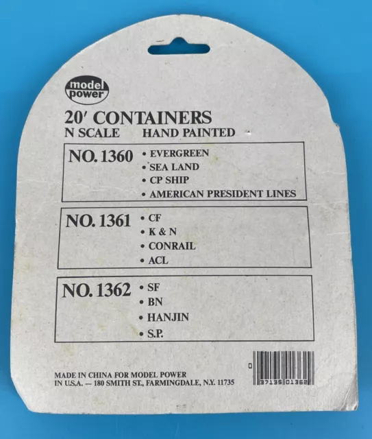 Model Power N Scale 1362 20’ Sea Containers In Sealed Package 2