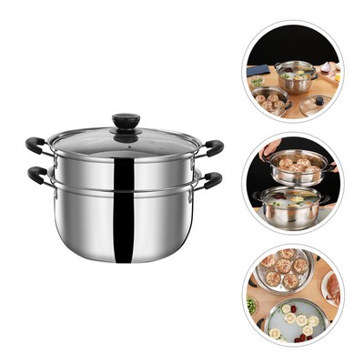 RANZIX 98L Pentola in acciaio inox con termometro 98L gastronomia gulasch 