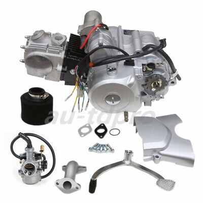 SEMI AUTO 125CC Motor Engine 3 Forward 1 Reverse +  Wire Harness + Muffler Pipe 2
