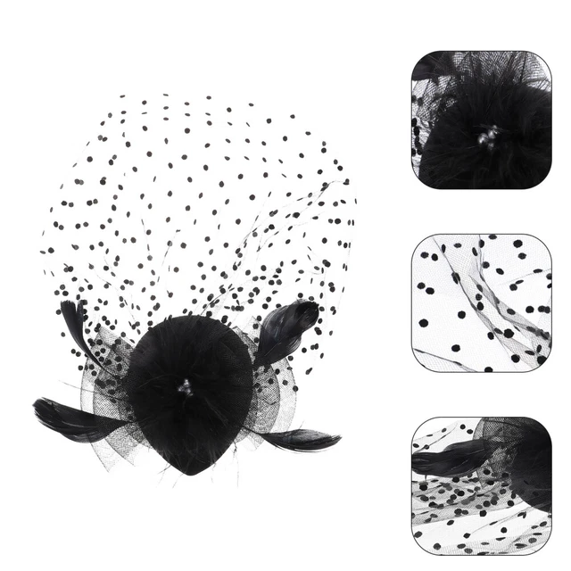 Copricapo in rete a pois tessuto tè cappello da donna copricapo