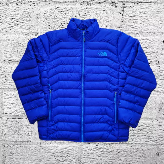 The North Face 600 Down Filled Blue Puffer Jacket Mens M Outdoors Casual Walking