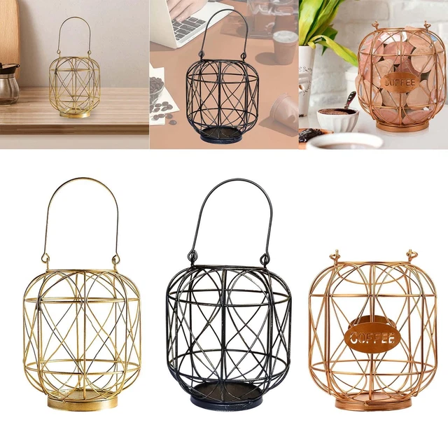 Glixoft Organisateur à Capsules De Café En Fer Et Bois – Support Rangement Pour Cuisine, Bureau