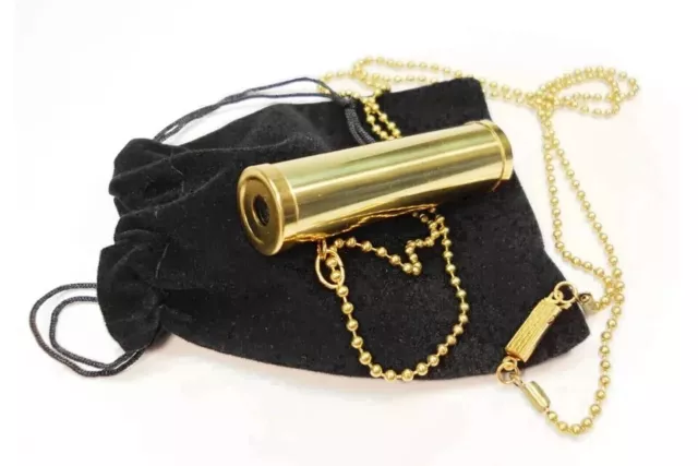 Antik Mini Messing Halskette Tragbare Kaleidoscope mit Kette Geschenk Keychain
