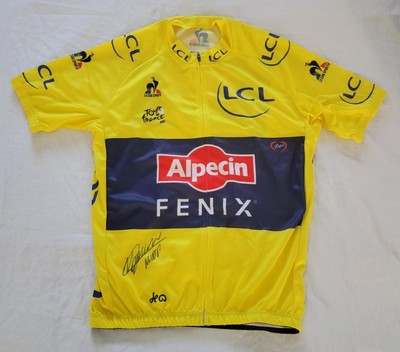 M Van der Poel #5 ALPECIN & TDF GIALLO 2021-6x4 Firmato Autografo foto-Stampa 