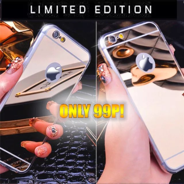 Luxury Ultra Thin Mirror Soft TPU Case Cover for iPhone 5/6/7/8 Plus Phones