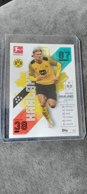 TOPPS BVB BORUSSIA Dortmund Team Lot 20/21 XL Carte Numéro 29 Erling