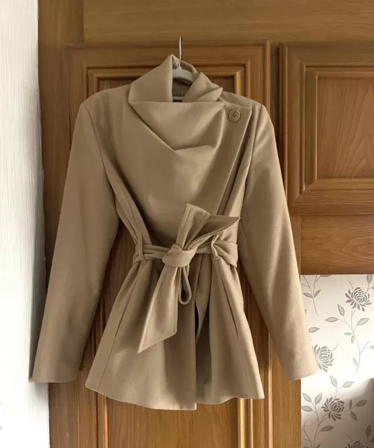Wool Short Wrap Coat