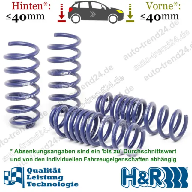 H&R Tieferlegungsfedern 40mm u.a.: Mercedes-Benz C-Klasse W205, Bj. 2013-2024