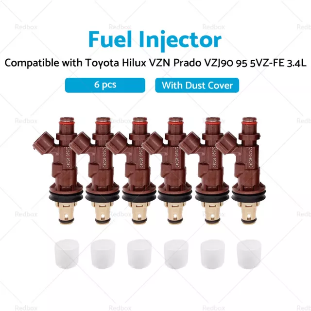 6PCS Fuel Injectors Suitable For Toyota Hilux Prado 5VZ-FE V6 3.4L 23250-62040