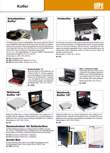 Schallplatten-Koffer ALU SAFE 221 360x350x360mm Für 100 LP Langspielplatten 33 3