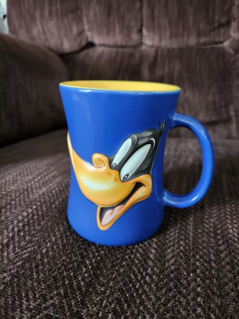 Vintage Looney Tunes 3D Daffy Duck Ceramic Mug 2001 Xpres Christmas Gift! Nice!