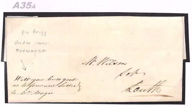 GB LINCS Cover 1825 EL Lincoln Bridge PRIVATELY FORWARDED Louth {samwells}A35a