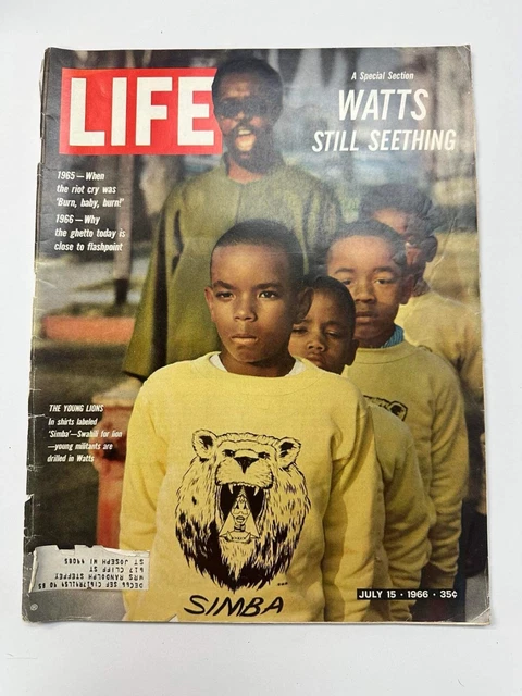 LIFE MAGAZINE WATTS Riots Still Seething Young Lions The Beatles July ...