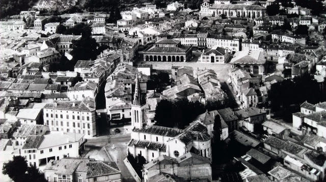 Ancienne Photo Aérienne De Souillac – église, Par Roger Henrard, 1959