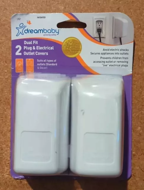 Dreambaby Dual Fit Plug & Electrical Outlet Covers 2 Pack - NEW