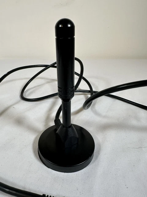ANTENNA PORTATILE DVB-T VHF UHF 25 DB DIGITALE TERRESTRE BASE MAGNETICA Ad Alto Guadagno Full Hd 1080p Connettore Iec