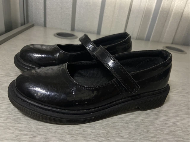 DR DOC MARTENS Maccy Y Dolly School Shoes Uk Size 4 Black 19.99
