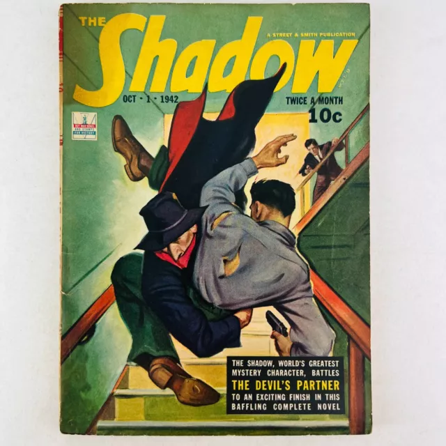 RARE!!  THE SHADOW PULP -  Oct.1st 1942 Vol.43, #3 - THE DEVILS PARTNER  - FINE