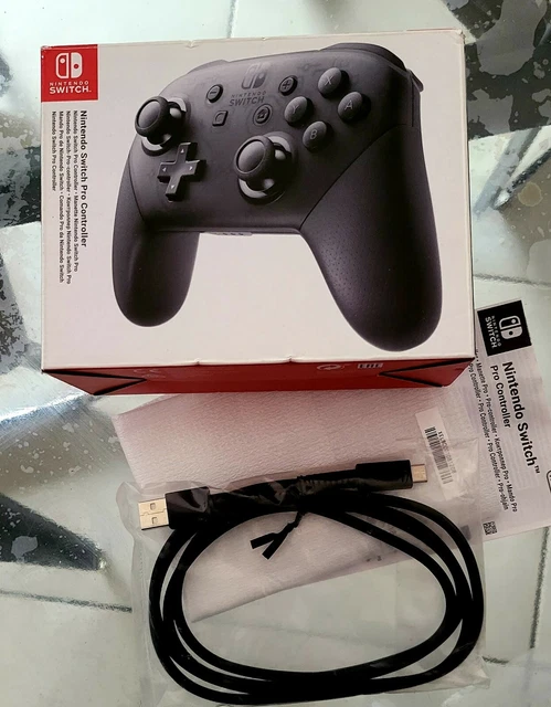 Boite Vide Manette Nintendo Switch Pro Avec Câble Officiel Non Utilisé Et Notice