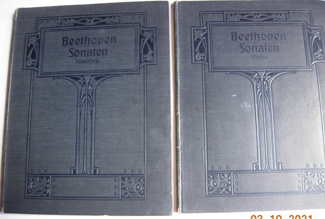 Klavier & Violinsonaten Ludwig van Beethoven Partitur Peters Leipzig Jugendstil
