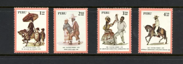 R3501 Pérou 1973 Art Tableaux Short-Set 4v. MNH