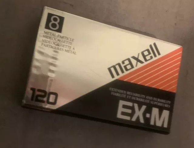 MAXWELL EX-M 120 8mm Camcorder BLANK TAPE Sealed NEW Video Cassette w/Case GX-MP