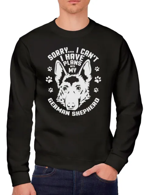 Sorry I Cant I Have Plans With My German Shepherd Youth & Mens Sweatshirt Sorry