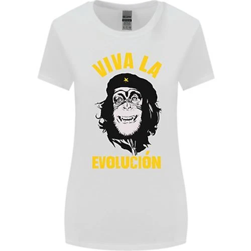 Divertente che Guevara Evolution Scimmia Ateismo Donna più Ampia Taglio T-Shirt
