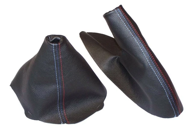 Black Tri-Stitch Suede Handbrake Gaiter For BMW E90 E91 E92 E93 - Interior Upgrade 8 thumbnail image