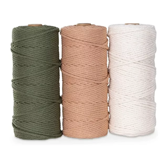 Macrame Yarn Set of 3 - Cotton Cord for DIY Projects Tapestry Dream Catcher7601