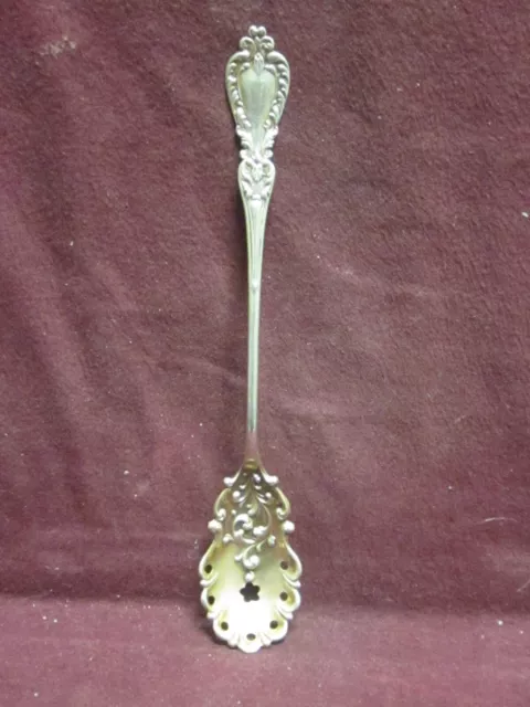 Sterling UNKNOWN pierced  OLIVE SPOON 7" 22  grams No Monogram