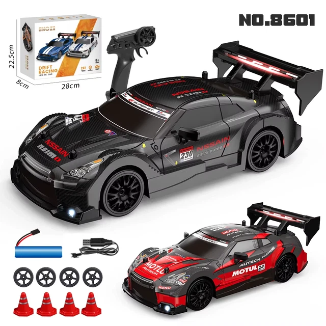 Drift Auto RC 1:24 Ferngesteuert – 4WD, Elektrisch, Grey – High Speed Für Drift-Fans Ferngesteuerter Rennwagen 1:24 4WD Elektrisch
