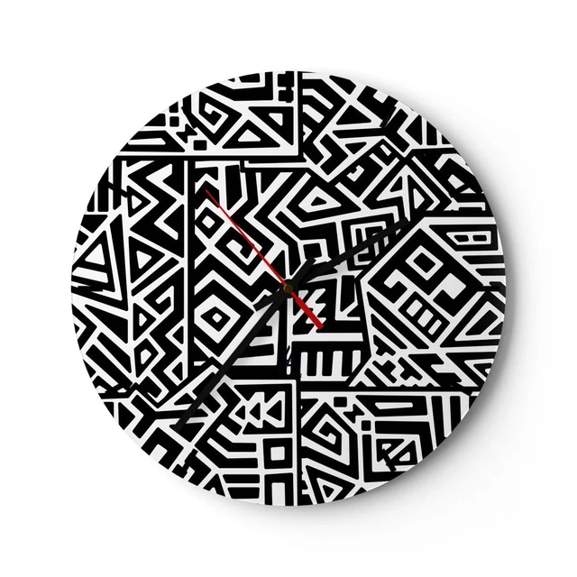 Horloge Murale En Verre 30x30cm - Motif Gargouilles Tour Eiffel, Silencieuse