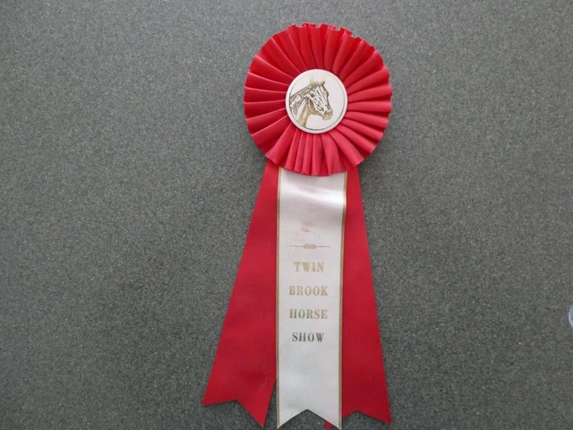 Vintage Twin Brook Horse Show Red Rosette Ribbon Pre-Owned & Unused