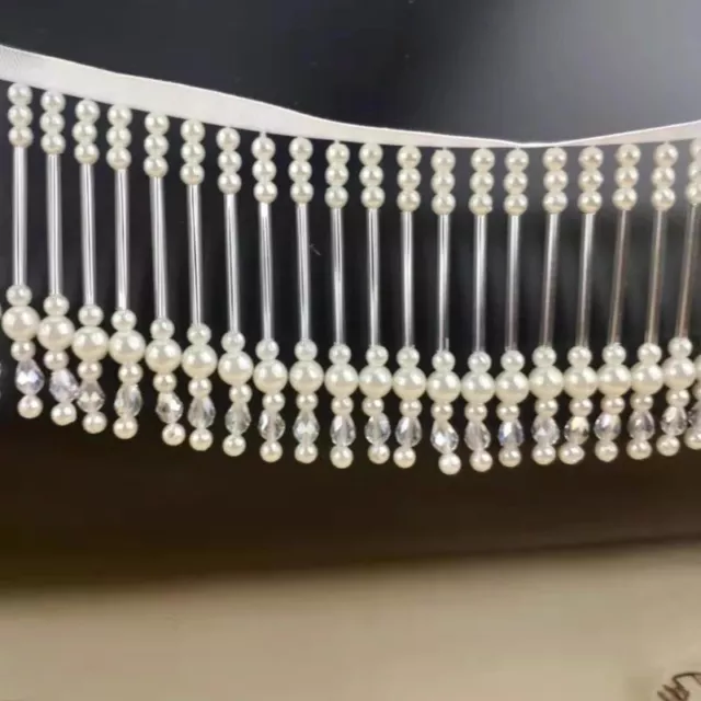 Quasten Fransen Band Perlen Rand Borte Material für Kostüm Möbel Dekor 2