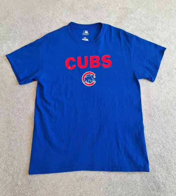 Chicago Cubs T-Shirt Men's Size Medium Blue Graphic Baseball Logo Tee MLB