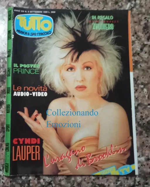 Rivista Tutto  settembre 1989-Cyndi Lauper-Don Tonino-Madonna-McCartney