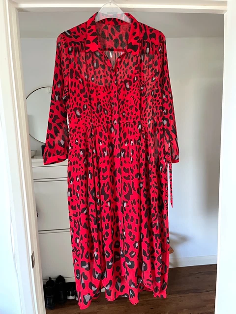 Mint velvet salma clearance print shirt dress